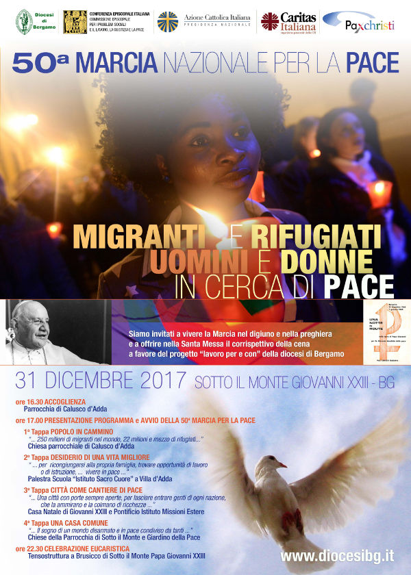 31 dicembre - Bergamo accoglie la Marcia della Pace