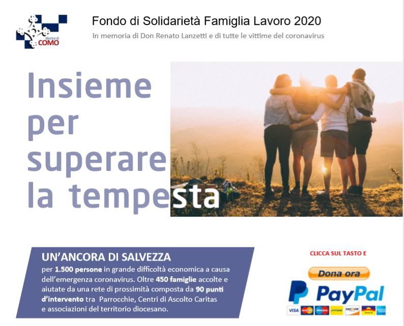 Fondo Solidarietà Famiglia Lavoro 2020: insieme per superare la tempesta